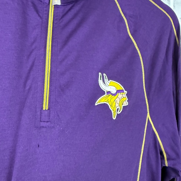 Minnesota Vikings x Tommy Bahama Wool Blend Quarter Zip Pullover Mens Medium - Picture 2 of 8